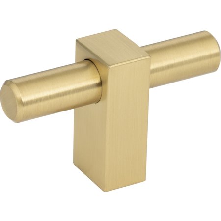 JEFFREY ALEXANDER 2-3/8In. Overall Length Brushed Gold LarkinIn.tIn. Knob 478T-BG